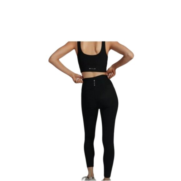 Wilo The Label Pants - WILO THE LABEL Black High-Waisted Crop Leggings SMALL